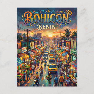Postal Escena callejera de Bohicon Benín