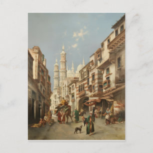 Postal Escena callejera de El Cairo Max Rabes Fine Art Ca