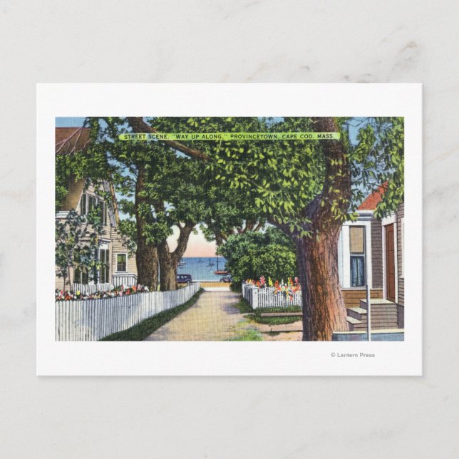 Postal Escena callejera de las residencias (Anverso)