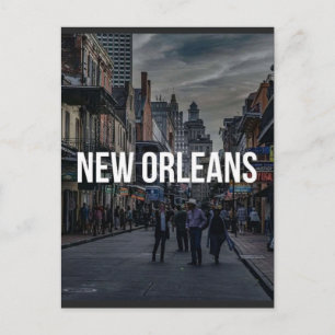 Postal Escena callejera de Nueva Orleans Arte Impreso   C
