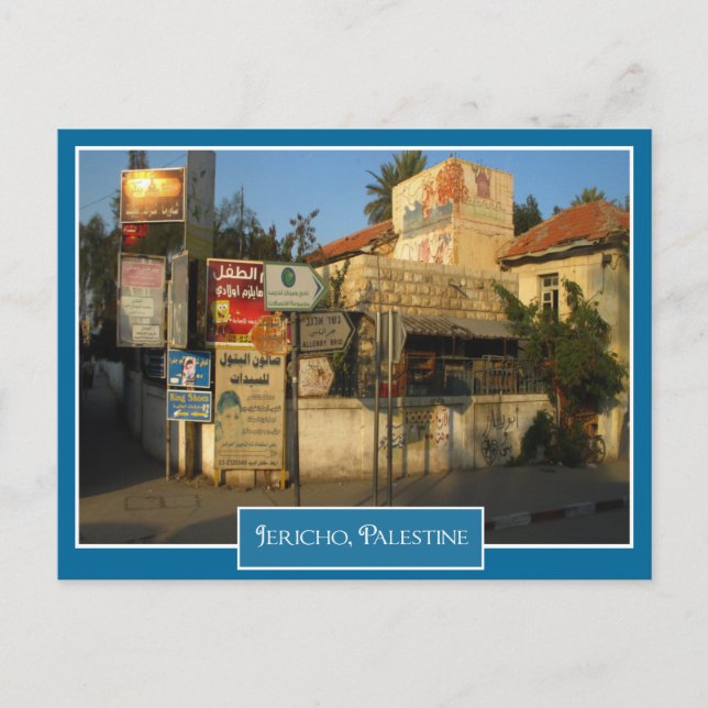 Postal Escena callejera en Jericó, Palestina (Anverso)