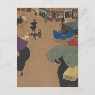 Postal Escena callejera en París