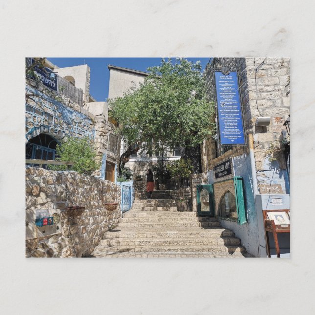 Postal Escena callejera - Tzfat, Israel (Anverso)