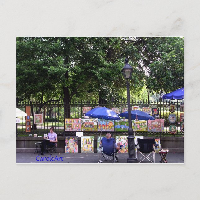 Postal "Escena de arte" NOLA (Anverso)