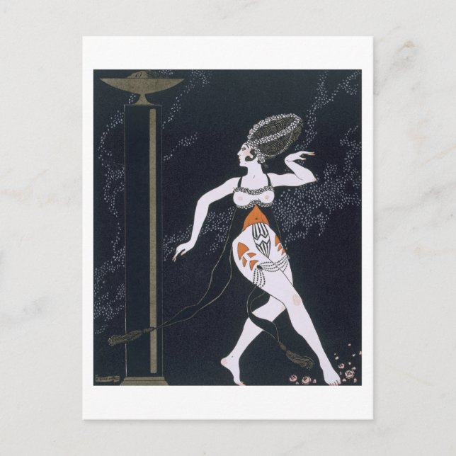 Postal Escena de ballet con Tamara Karsavina (1885-1978)  (Anverso)