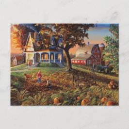 Postal Escena de campo de otoño