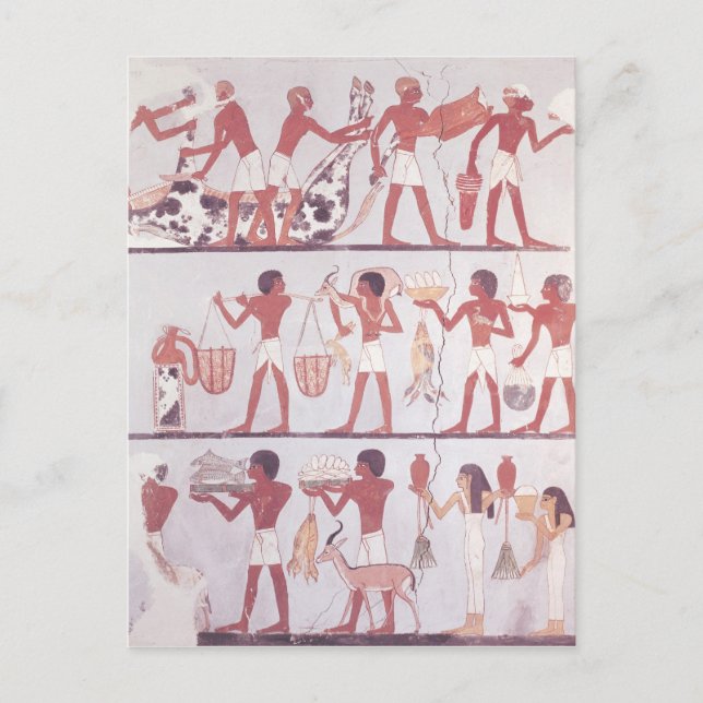 Postal Escena de carniceros y sirvientes que traen (Anverso)