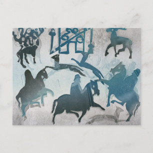 Postal Escena de caza en pictión III 1995