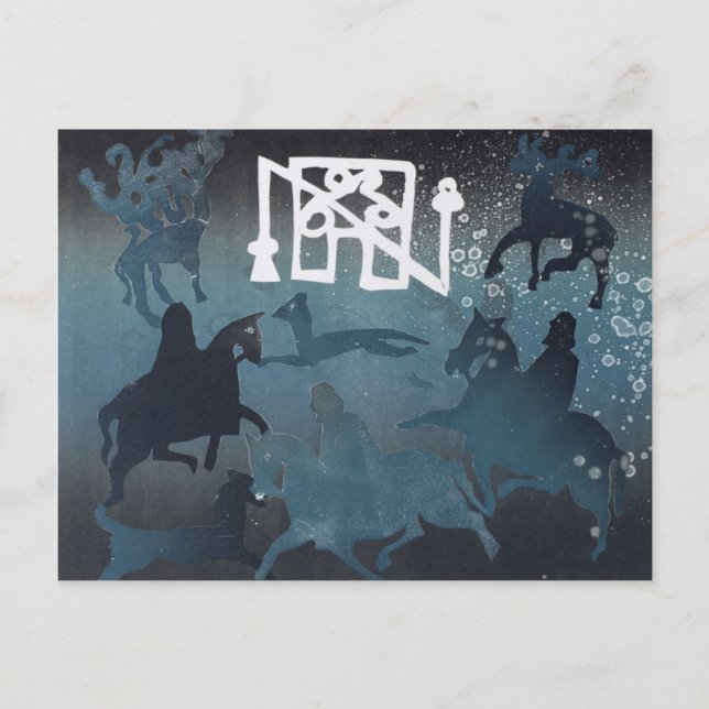 Postal Escena De Caza Pictiza I 1995 (Anverso)