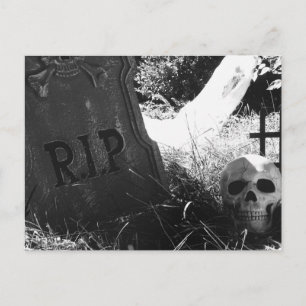 Postal escena de cementerio