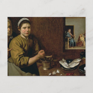 Postal Escena de cocina