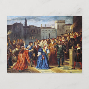 Postal Escena de confrontación