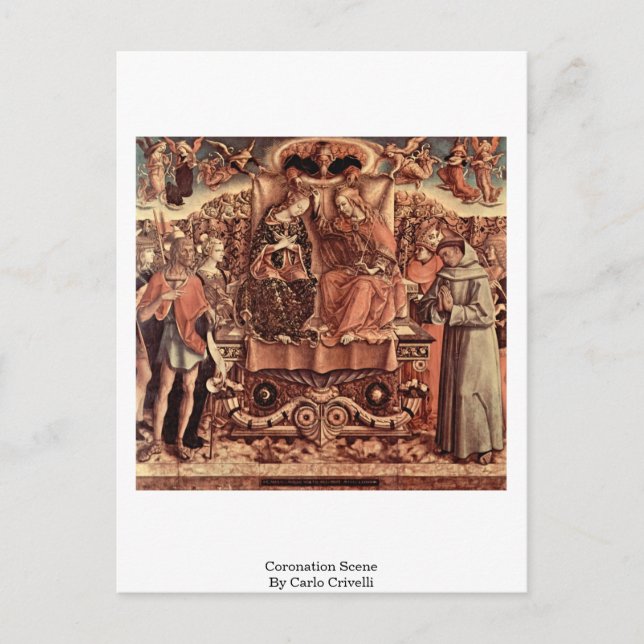 Postal Escena De Coronación De Carlo Crivelli (Anverso)