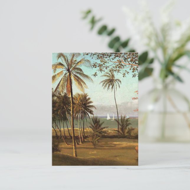 Postal Escena de Florida por Albert Bierstadt (Anverso de pie)