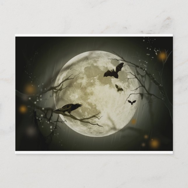 Postal Escena de Halloween (Anverso)