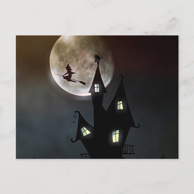 Postal Escena de Halloween (Anverso)