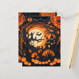Postal Escena de Halloween de Papercut