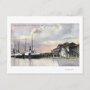 Postal Escena de Hoquiam Lumber Mill