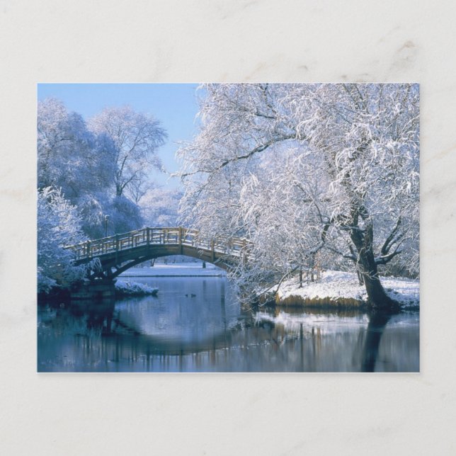 Postal Escena de invierno (Anverso)