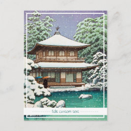 Postal Escena de invierno de Hasui Kawase, japonés orient