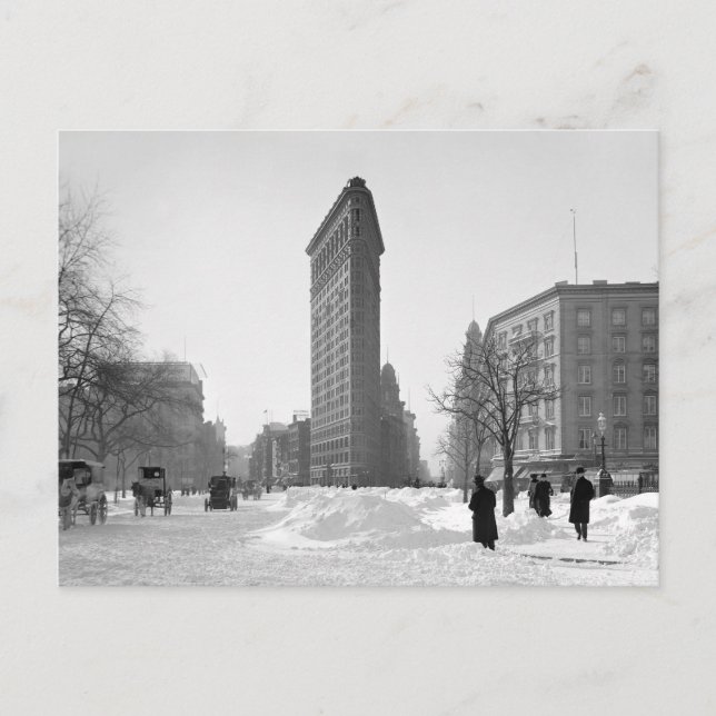 Postal Escena de invierno del edificio Flatiron, 1905 (Anverso)