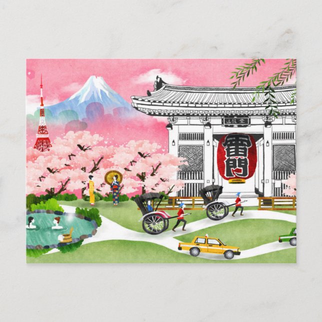 Postal Escena de Japón (Anverso)