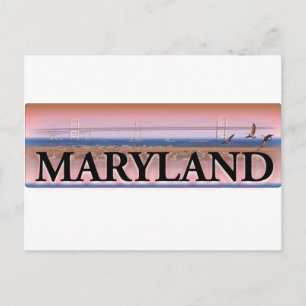 Postal Escena de la bahía de Maryland Chesapeake