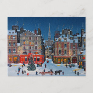 Postal Escena de la calle de los Navidades de la ciudad d
