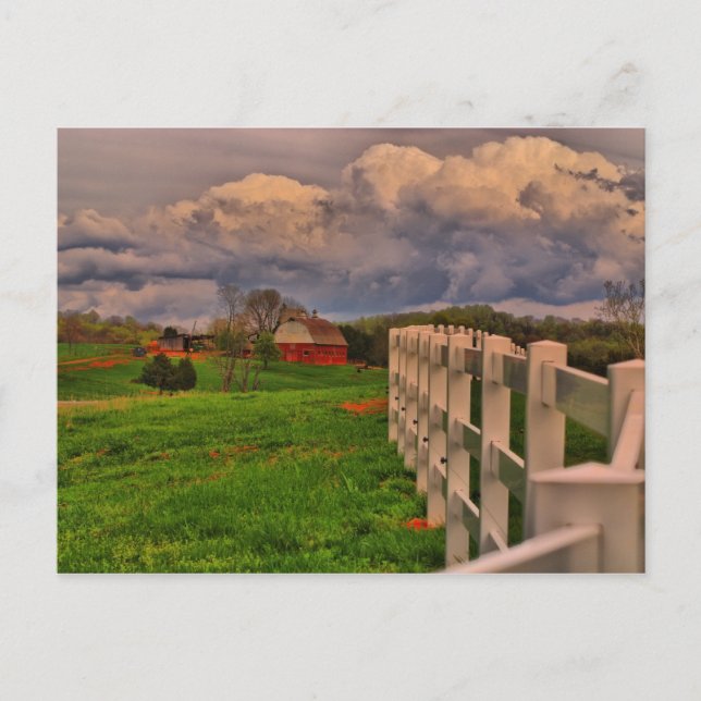 Postal escena de la cerca blanca (Anverso)