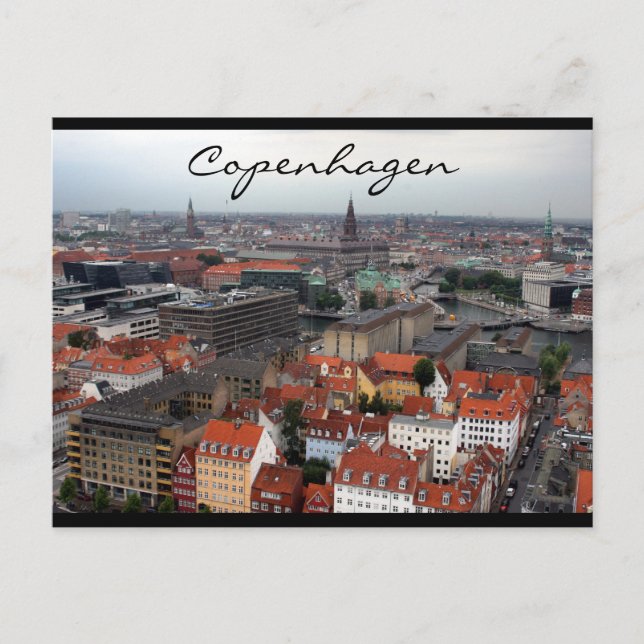 Postal escena de la ciudad de copenhague (Anverso)