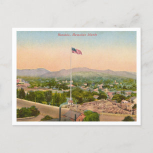 Postal Escena de la ciudad de Honolulu Hawaii