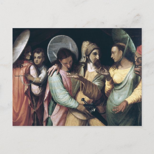 Postal Escena de la Commedia dell'Arte, c.1765 (Anverso)