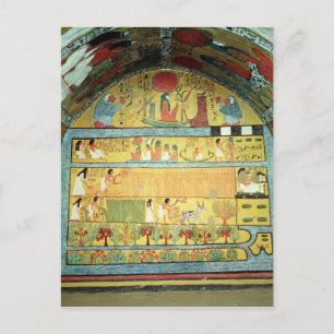 Postal Escena de la cosecha en la pared oriental