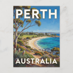 Postal Escena de la costa oeste de Perth Australia