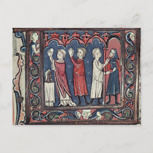 Postal Escena de la excomunicación