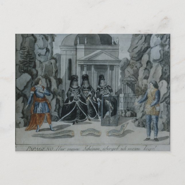 Postal Escena de 'La flauta mágica' (Anverso)