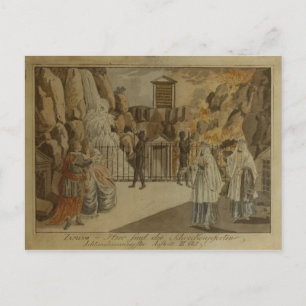 Postal Escena de 'La flauta mágica' de Mozart, 1795