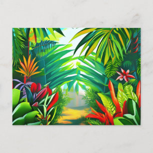 Postal Escena de la jungla tropical