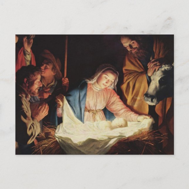 Postal Escena de la natividad (Anverso)