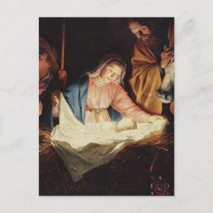 Postal Escena de la natividad