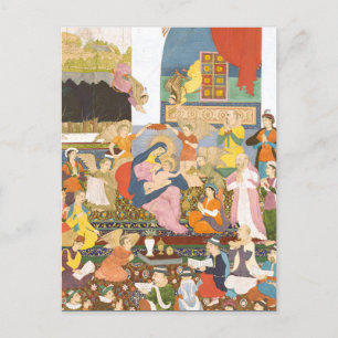 Postal Escena de la natividad al estilo indio