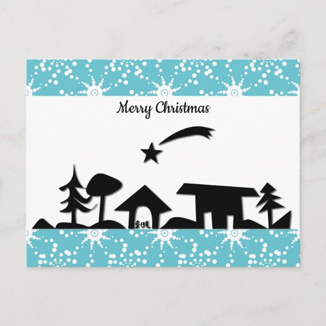 Postal escena de la natividad de los navidades (Anverso)