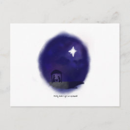 Postal Escena de la Natividad / Mary no obtuvo un epidura