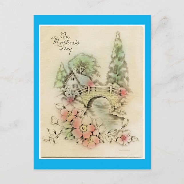 Postal Escena de la Naturaleza Vintage (Anverso)