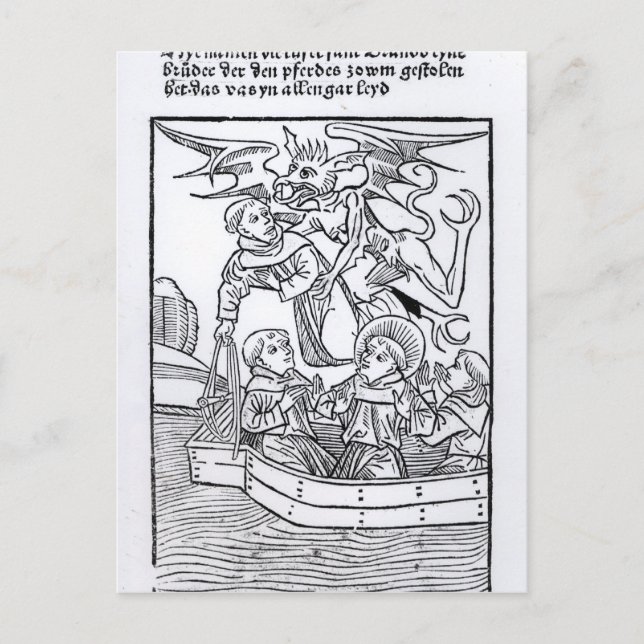 Postal Escena de 'La navegación de St. Brendan' (Anverso)