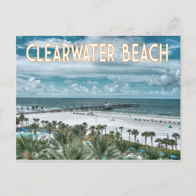 Postal Escena de la playa de Clearwater Beach Florida