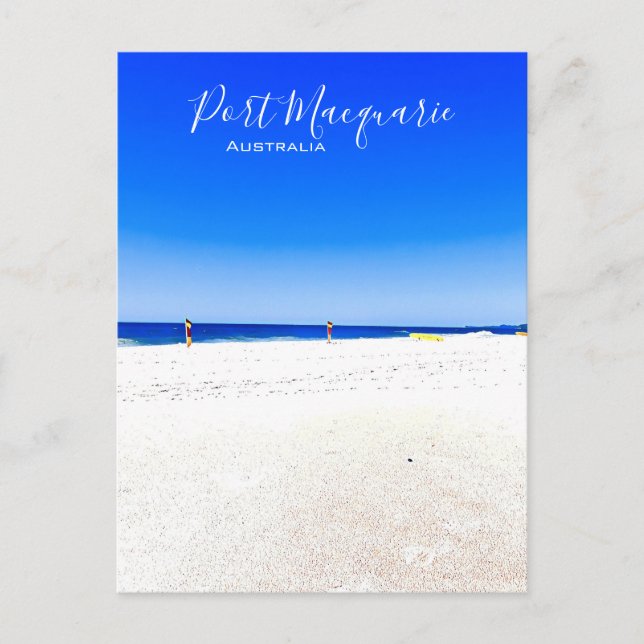 Postal Escena de la playa de Port Macquarie Australia (Anverso)