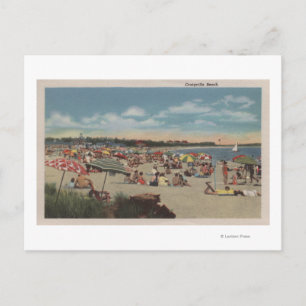 Postal Escena De La Playa Enormada