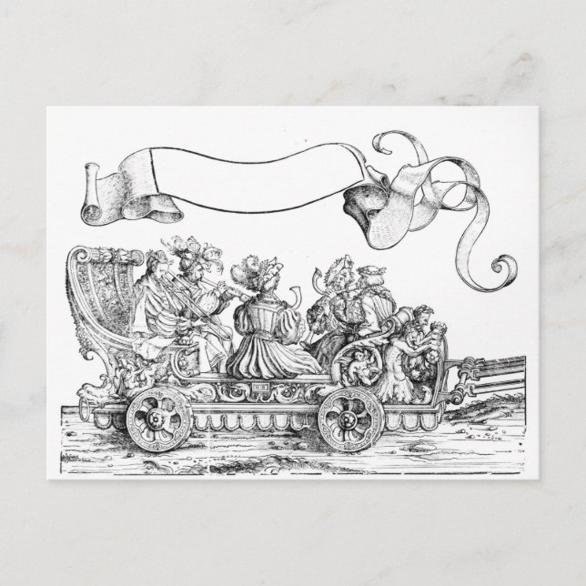 Postal Escena de la procesión triunfal de Maximilian (Anverso)