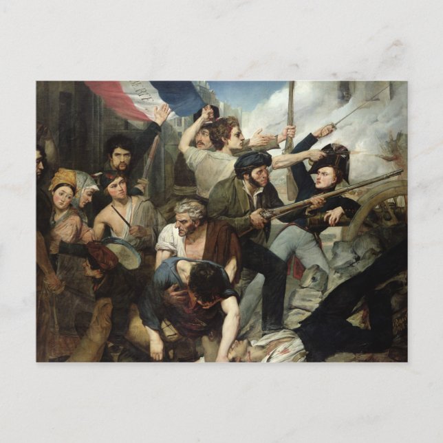 Postal Escena de la revolución de 1830 (Anverso)